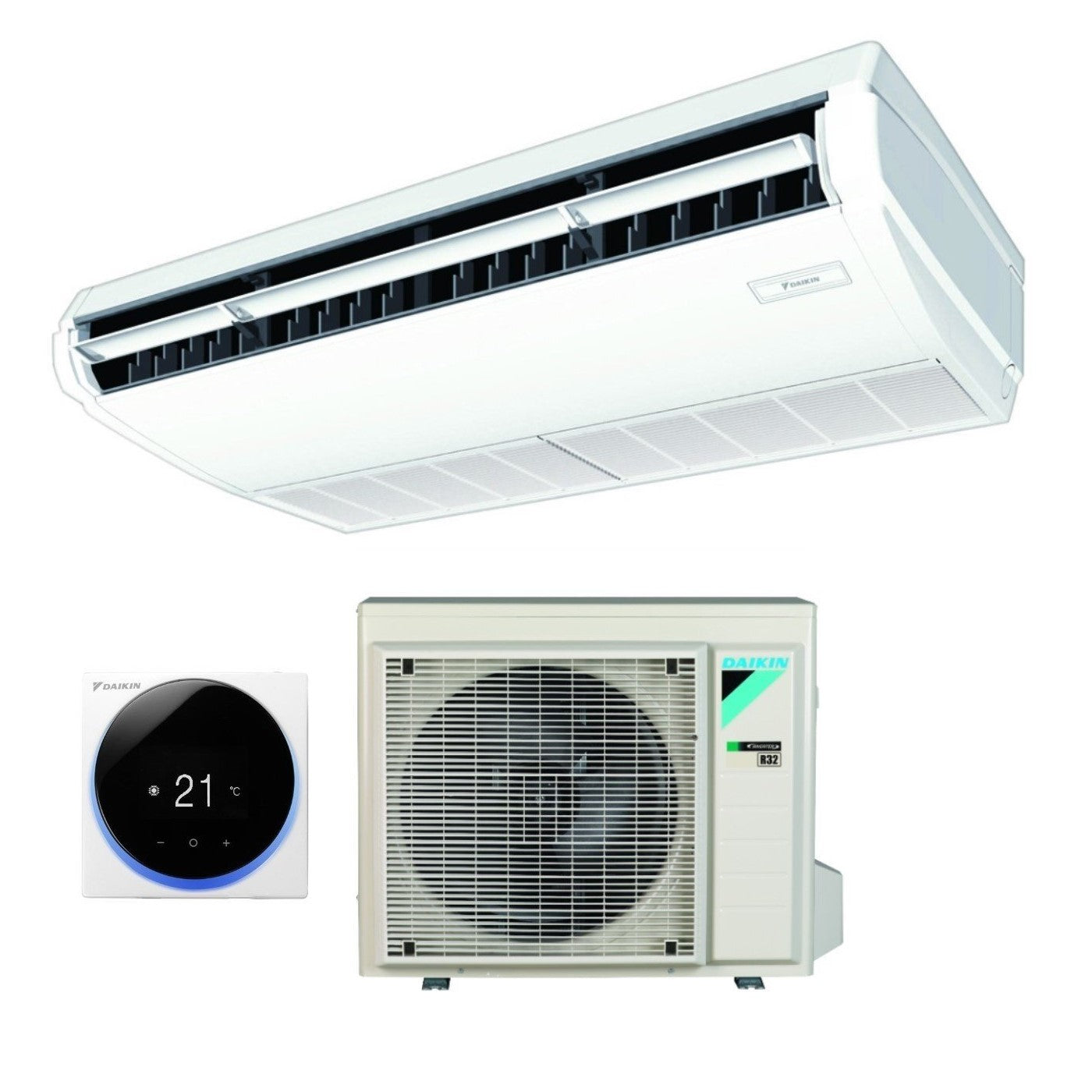 Daikin wandgemonteerde plafondairconditioner DC-omvormer 24.000 Btu FHA71A eenfase R-32 wifi optioneel met draadbediening