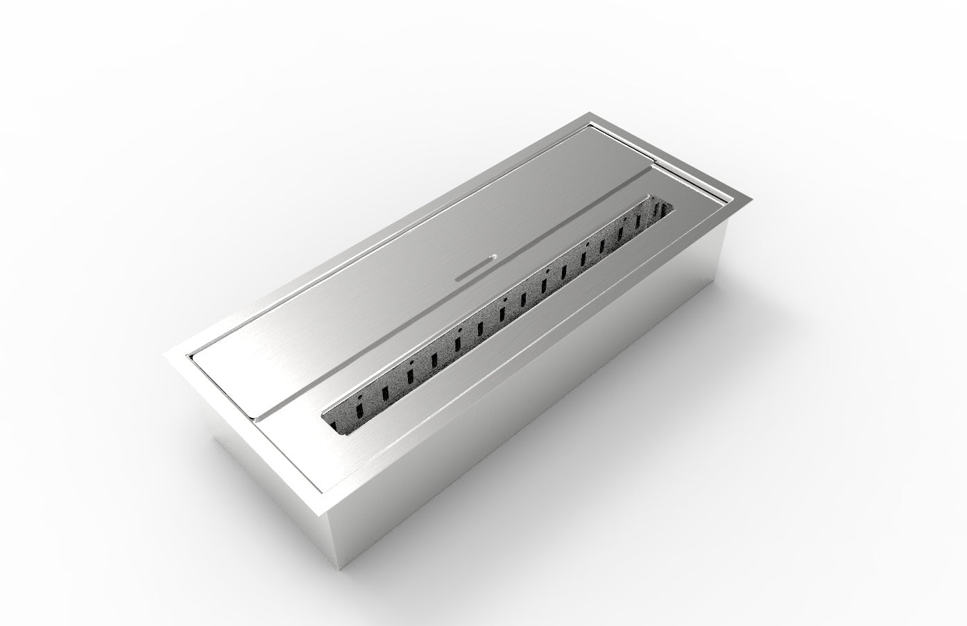 Bio-ethanol schuimbrander in roestvrij staal 3,5 lt 45,7X18,7XH9,5 cm