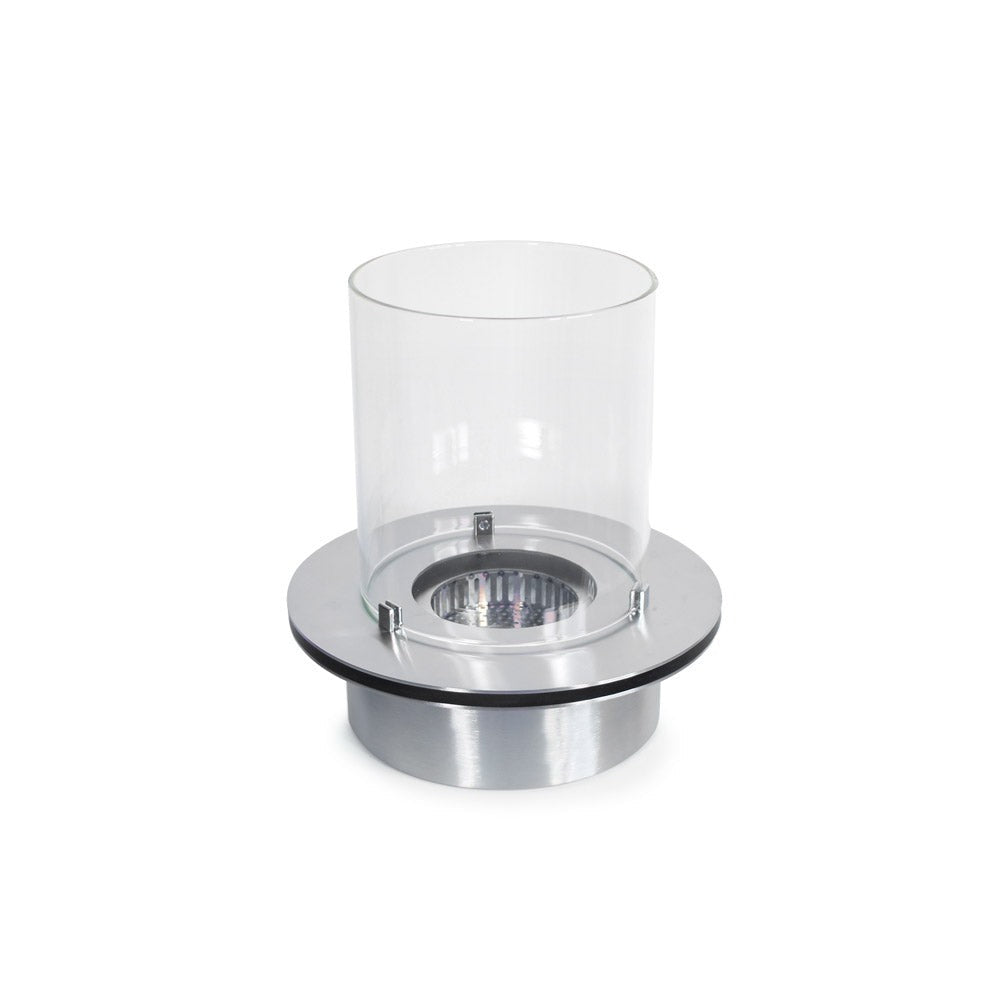 Toonbrander met glas voor bio-ethanol inox biocamino 3 lt d.35