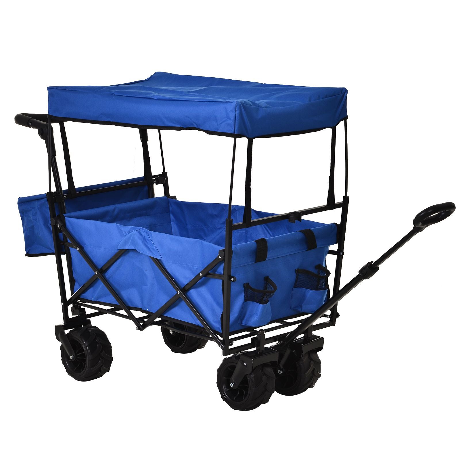 EASYCOMFORT waterdichte opvouwbare strandtrolley blauw 110x56x101cm
