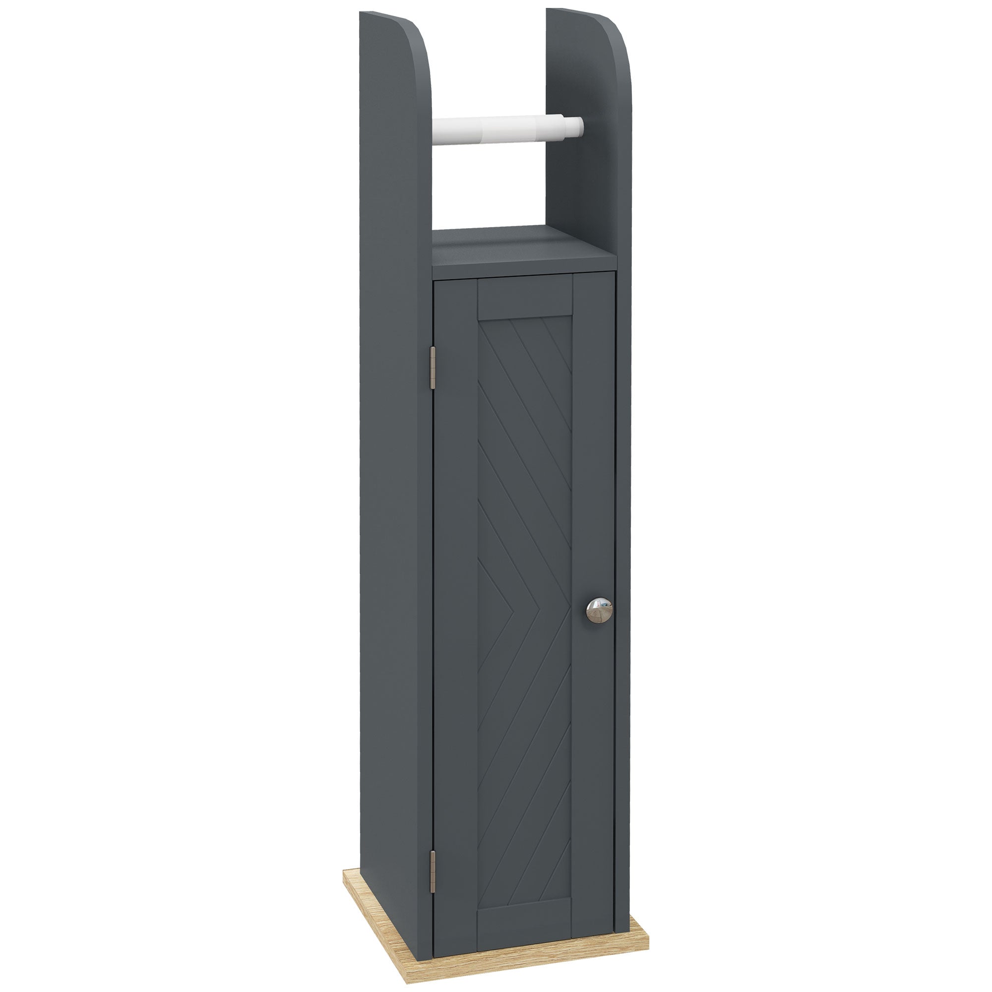 Easycomfort Badkamermeubel met Bar en Garderobekast 3 Niveaus Verstelbaar, in MDF en Truck, Grijs