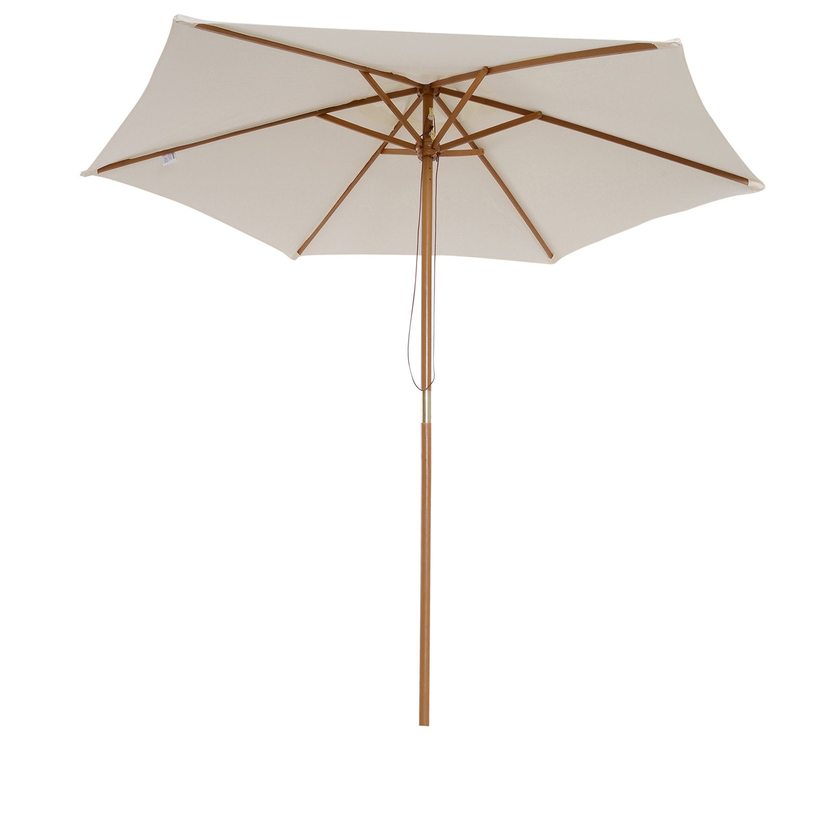 EASYCOMFORT Tuin- en Terrasparasol van Polyesterhout 2,5x2,3m Beige