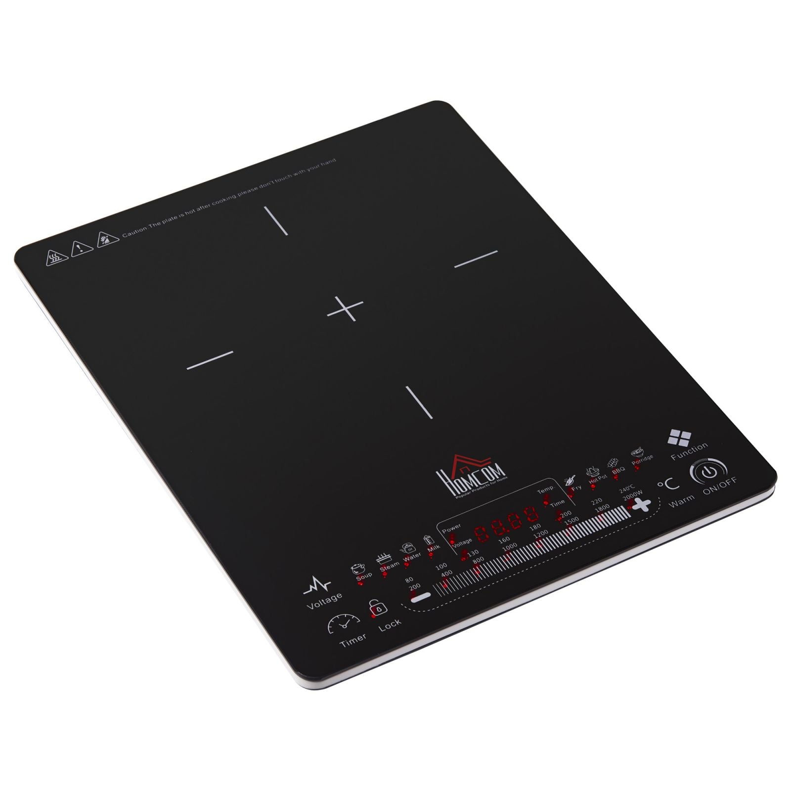 EASYCOMFORT Draagbare inductieplaat met LED-display - Zwart