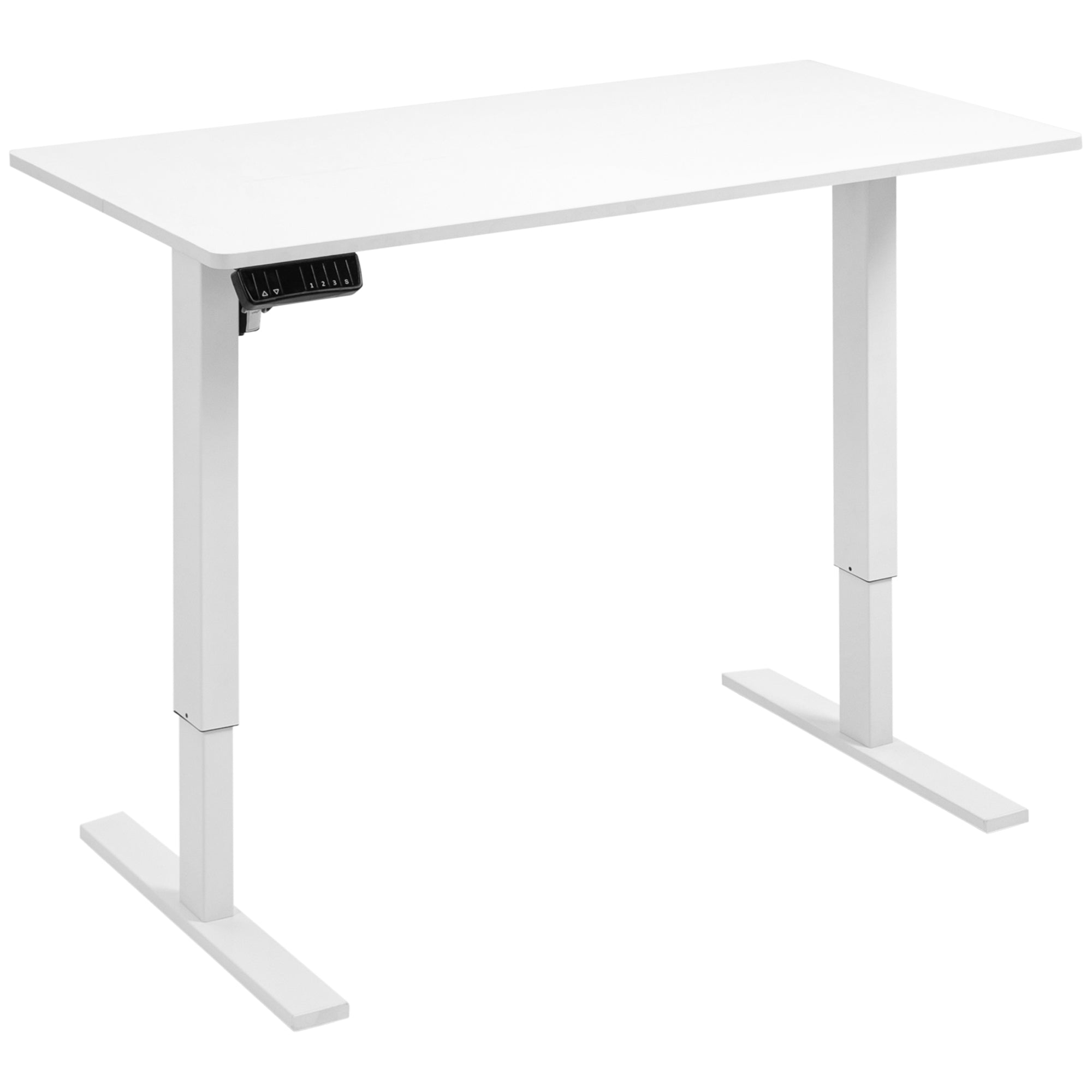 Easycomfort Elektrisch scherm met 3 hoogtes en botsbeveiliging, 120x60x74,5-114,5 cm, wit