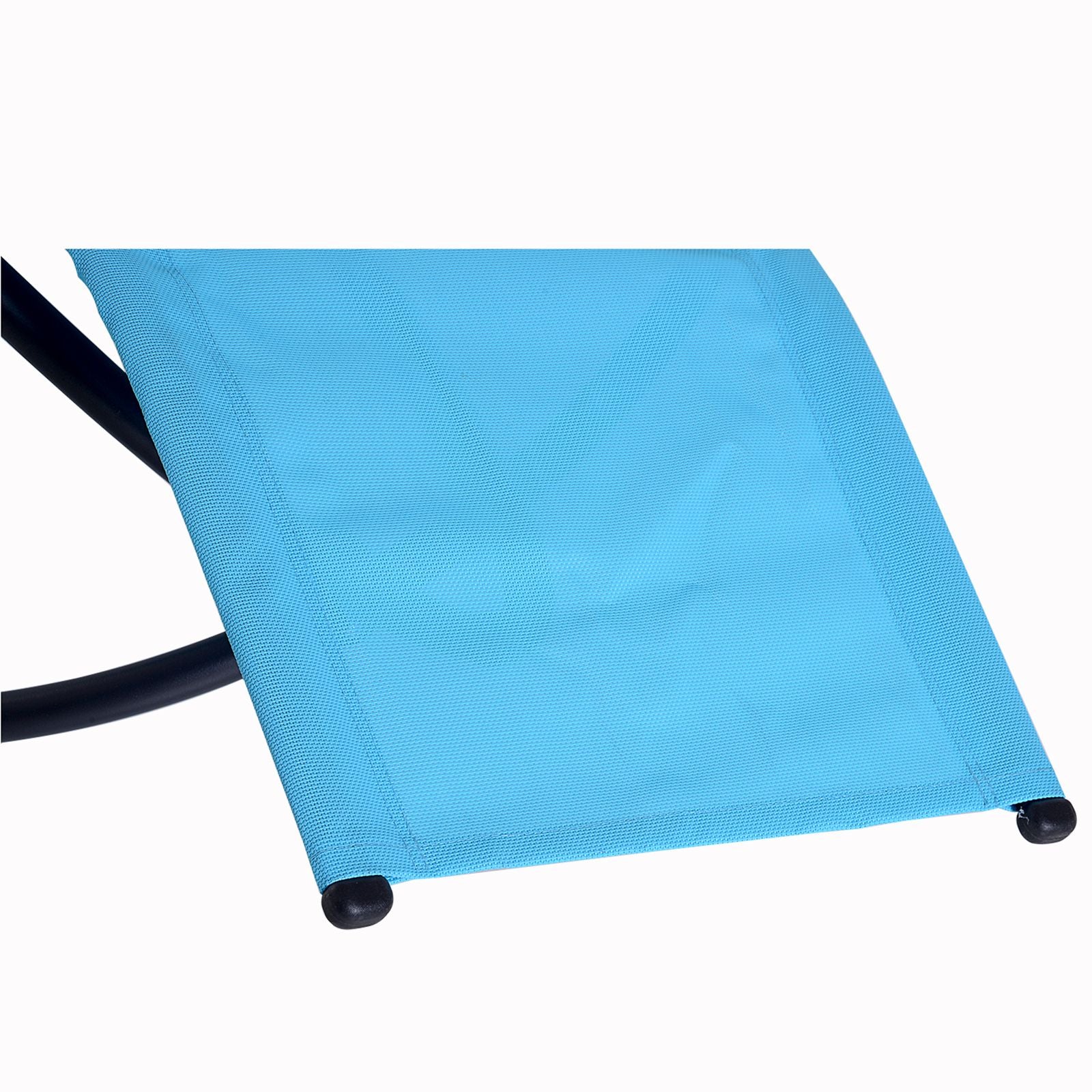 EASYCOMFORT moderne schommelstoel in textiel, blauw, 154x80x84cm