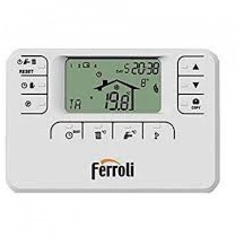 CRONOCOMANDO CRONOTERMOSTATE Afstandsbediening FERROLI ROMEO W RF DRAADLOOS MET WEEKPROGRAMMATIE COD.013101XA