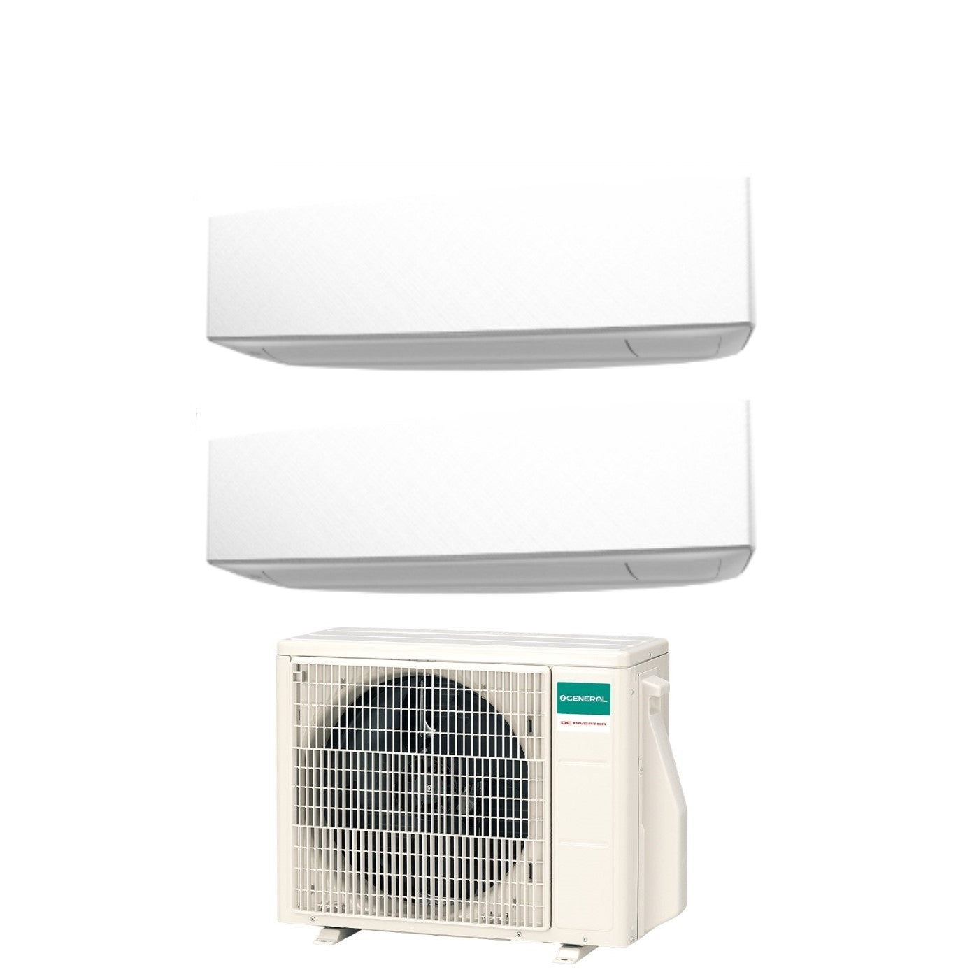 Algemene Fujitsu Dual Split Inverter Airconditioner KETA WIT 9+14 serie met AOHG18KBTA2 R-32 Wi-Fi Optioneel 9000+14000 Witte Kleur - Nieuw