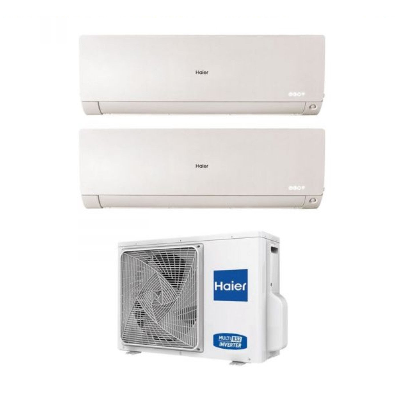 Haier Dual Split Inverter Airconditioner FLEXIS PLUS WIT 7+9 serie met 2U40S2SM1FA R-32 Geïntegreerde Wi-Fi Witte Kleur 7000+9000