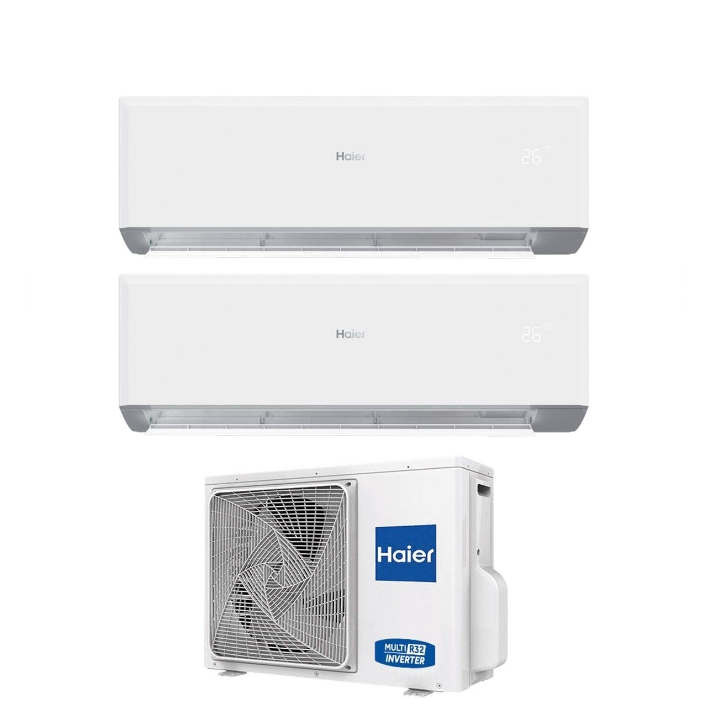 Airconditioner Haier Dual Split Inverter Serie REVIVE 9+12 met 2U50MEFFRA R-32 Wi-Fi Geïntegreerd 9000+12000