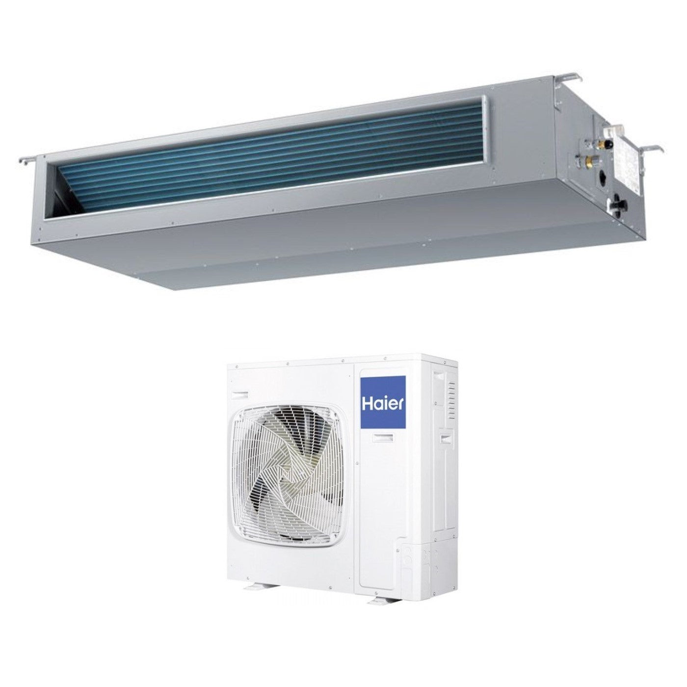 Haier Inverter Airconditioning met kanaalsysteem, gemiddeld dominant 48000 Btu AD140S2SM3FA Driefasig R-32 Wi-Fi Optionele Haier YR-HRS01 infrarood afstandsbediening + RE-02 ontvanger