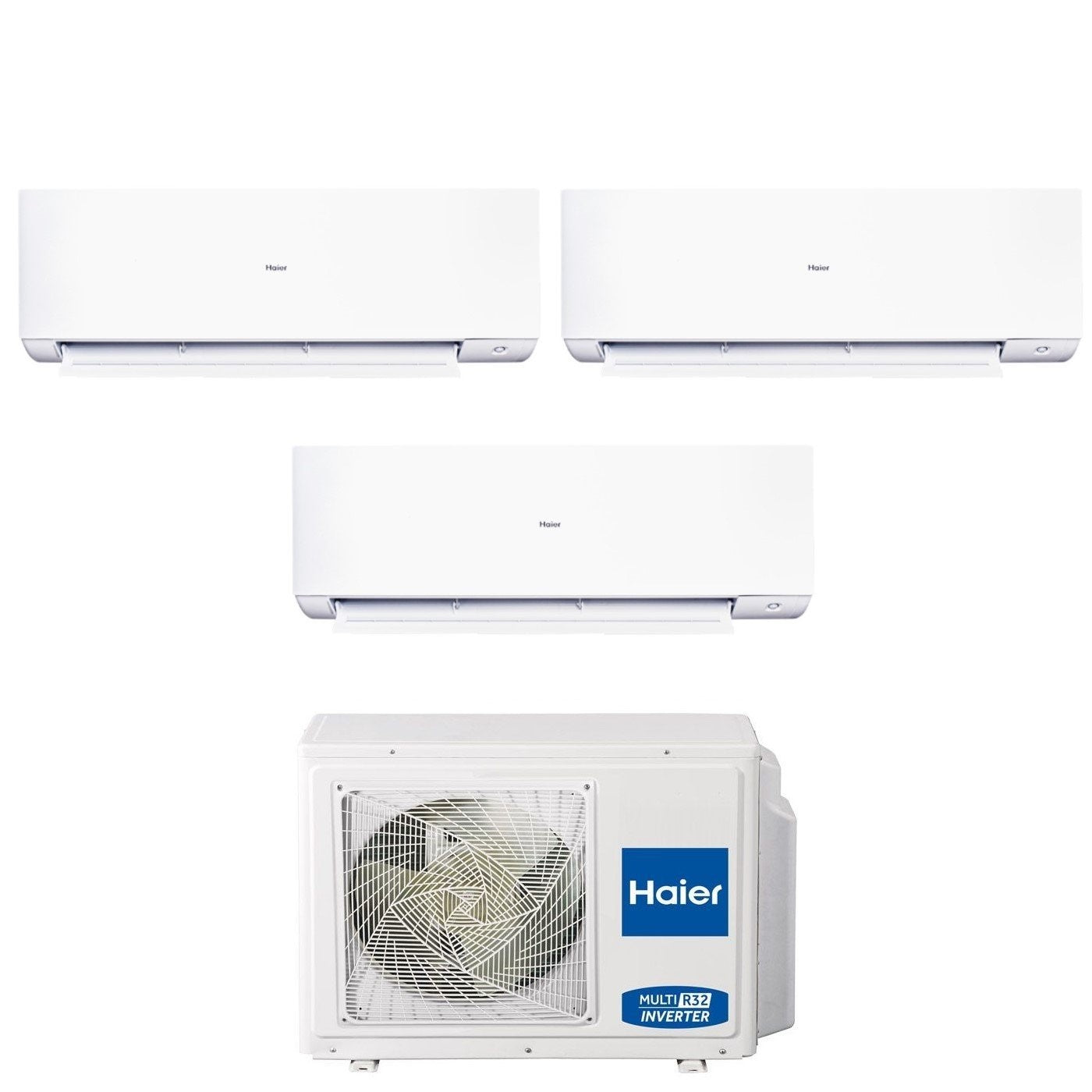 Haier Trial Split Inverter Airconditioner EXPERT serie 9+9+12 met 3U70S2SR5FA R-32 Geïntegreerde Wi-Fi 9000+9000+12000