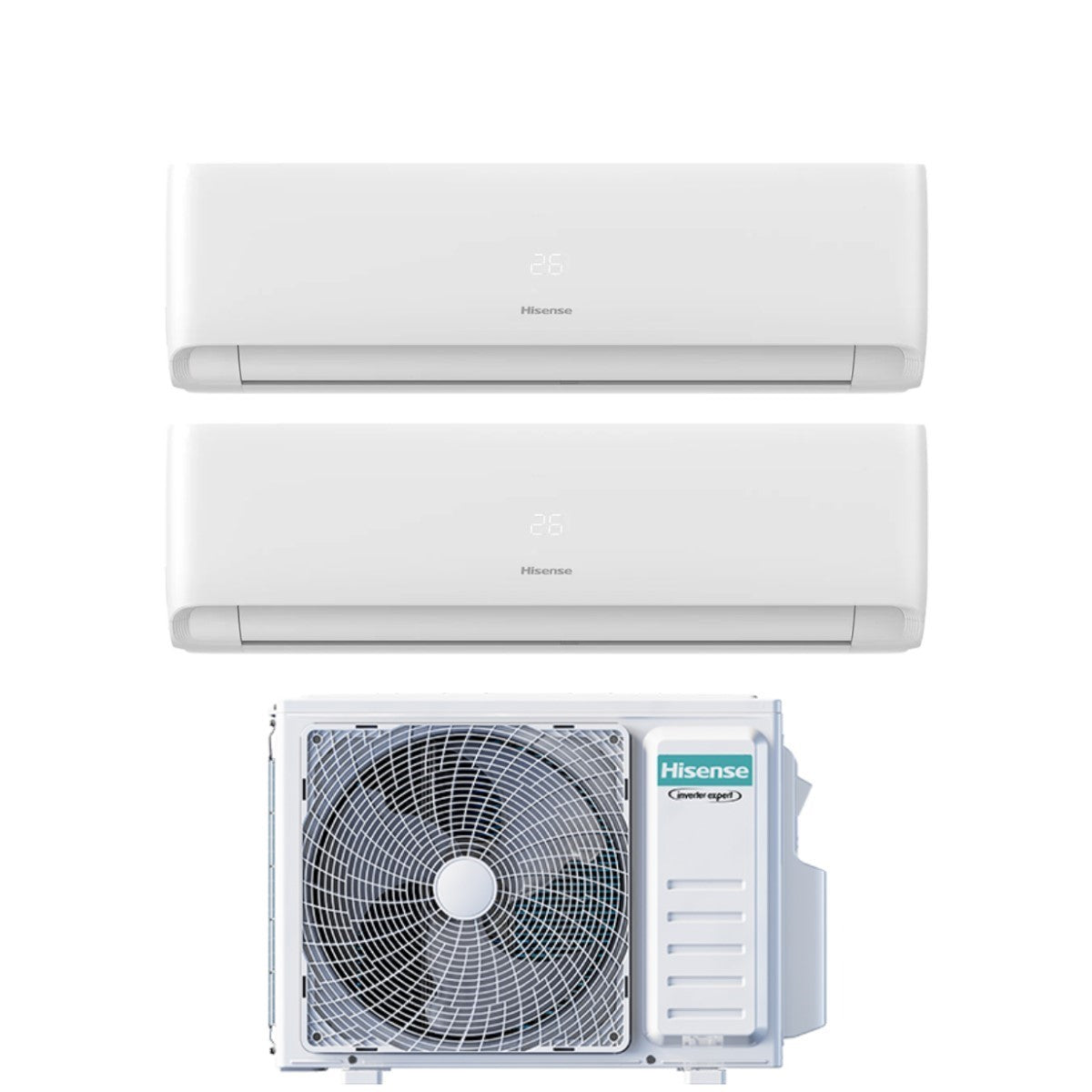 Airconditioner Hisense Dual Split Inverter Serie ECOSENSE 7+9 met 2AMW42U4RGC R-32 Wi-Fi Geïntegreerd 7000+9000