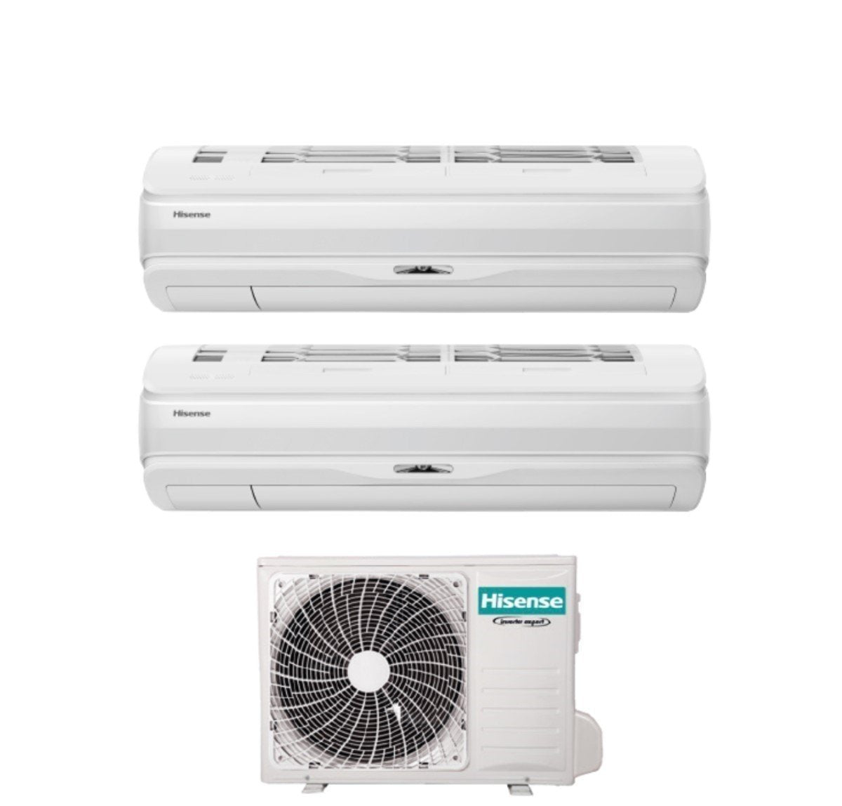 Hisense Dual Split Inverter Airconditioner SILENTIUM PRO 9+9 serie met 2AMW52U4RXC R-32 Geïntegreerde Wi-Fi 9000+9000
