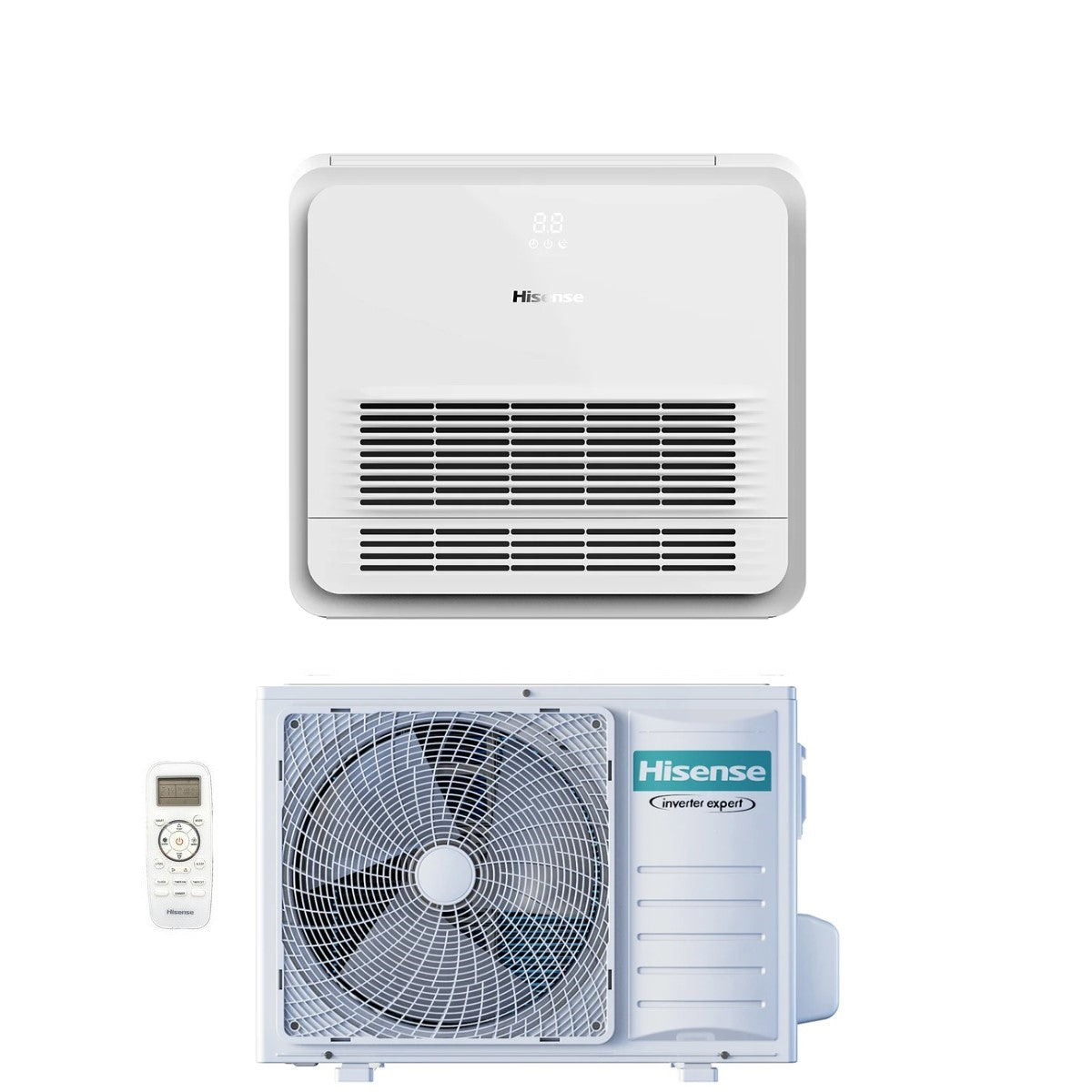 Hisense Inverter Airconditioning Console TURBO-serie 18000 Btu AKT52UR4RK8 + AUW52U4RJ8 R-32 Wi-Fi Optioneel Klasse A++/A+ met standaard afstandsbediening inbegrepen