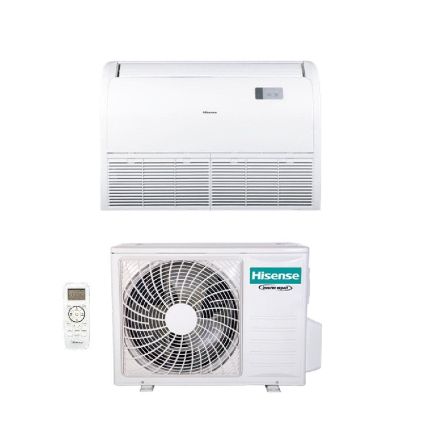 Hisense Inverter Plafond/Vloer Airconditioner 24000 Btu AUV71UR4RA4 R-32 Wi-Fi Optioneel met standaard afstandsbediening