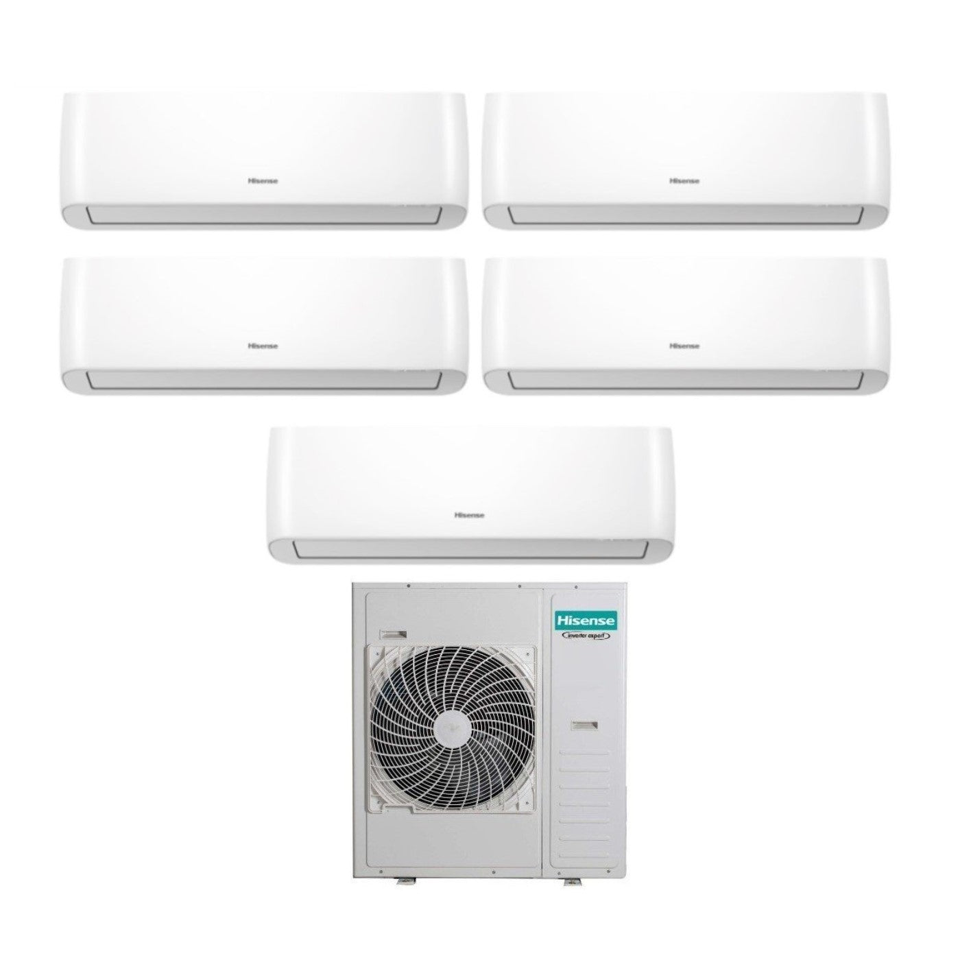Hisense Penta Split Inverter Airconditioner ENERGY PRO 9+9+9+9+9+9-serie met 5AMW125U4RTA R-32 Geïntegreerde Wi-Fi 9000+9000+9000+9000