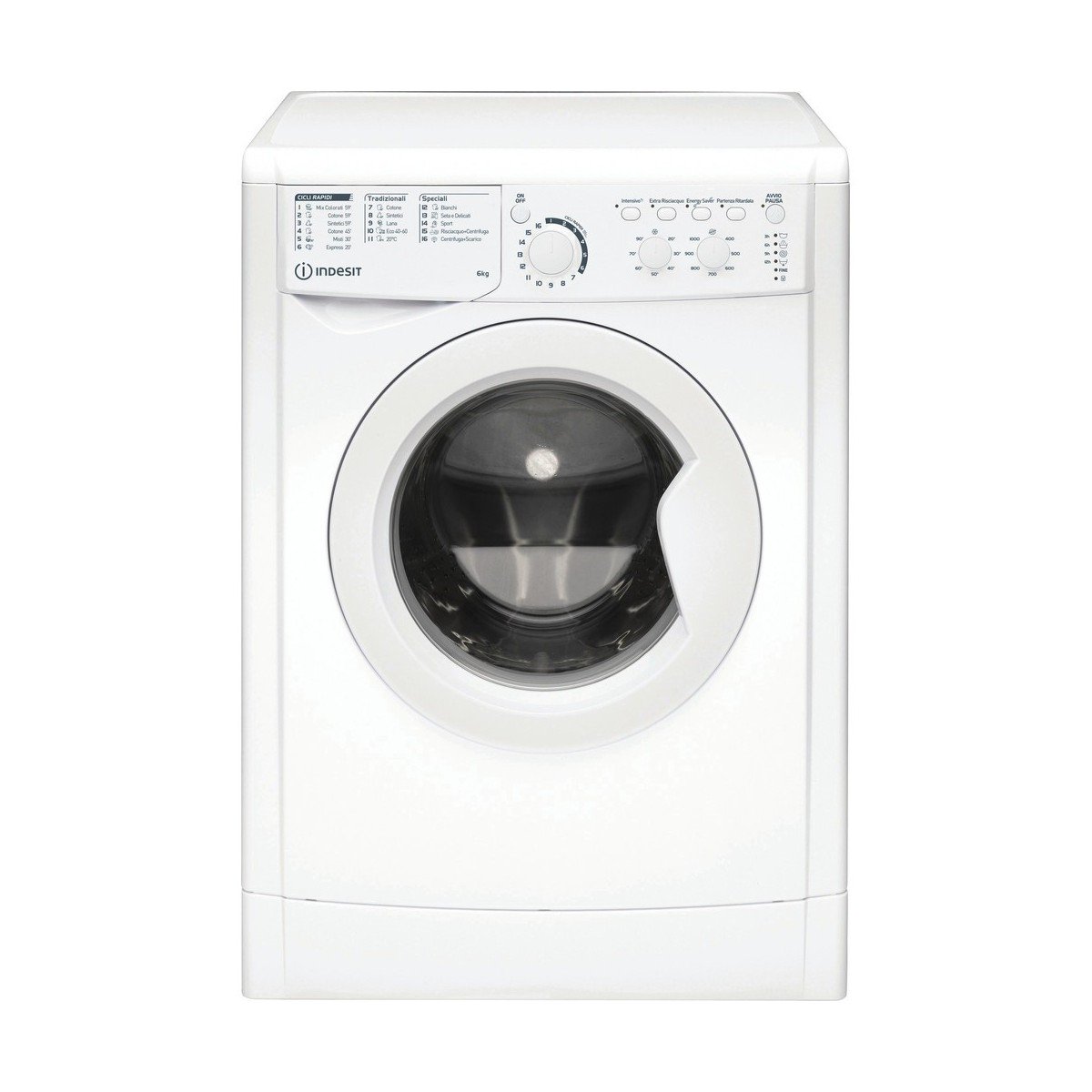 Indesit Frontlader Wasmachine 6 kg EWC 61051 W IT N 1000 Toeren Klasse F