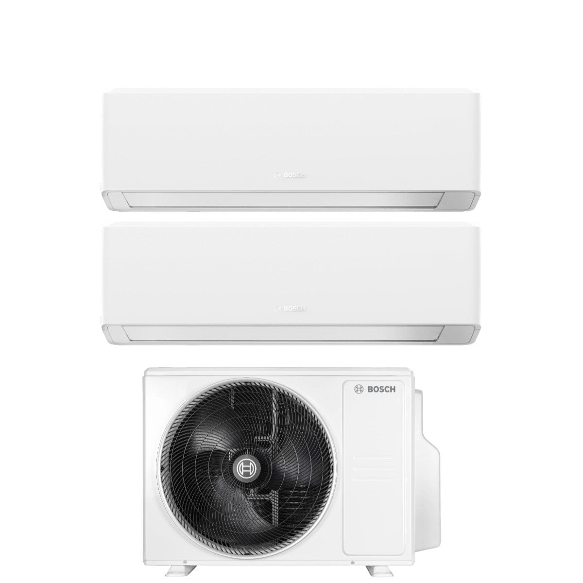 Dubbele split airconditioner Bosch CLIMATE 7000i WIT 7+12 met 5000M 53/2 E R-32 Wi-Fi geïntegreerd
