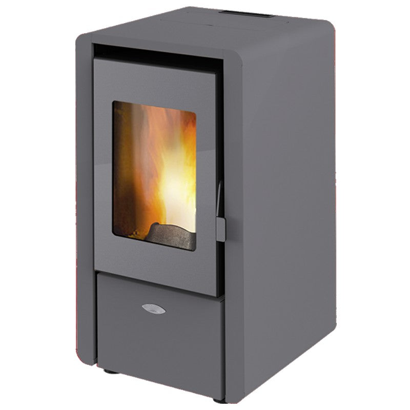 KING PELLETVOORRAAD 60 KW 6.15 GRIJS VOOR RUIMTES TOT 55 M2 - NIEUW (AFSTANDSBEDIENING OPTIONEEL)