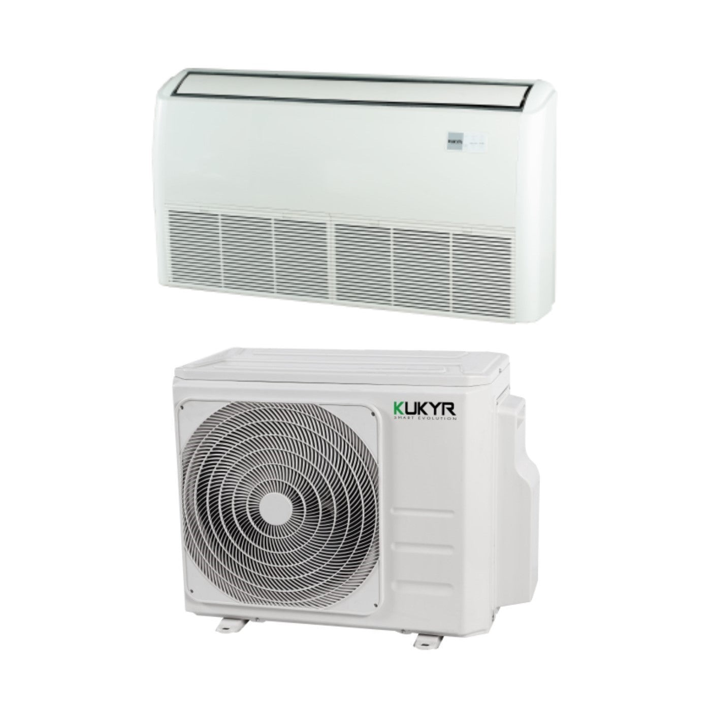Kukyr plafond-/vloerinverter-airconditioner 18.000 Btu R-32 Wi-Fi optioneel met infraroodafstandsbediening inbegrepen