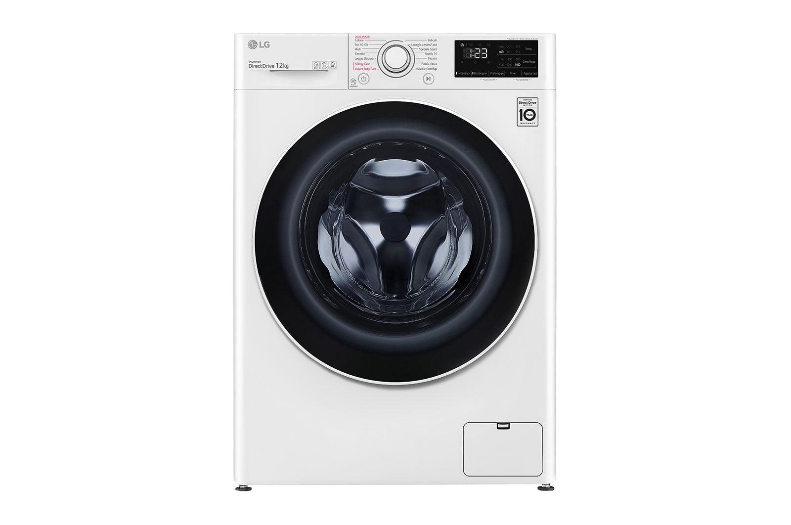 LG AI DDTM wasmachine 12 kg Energieklasse B Stoomreiniging F4WV312S0E