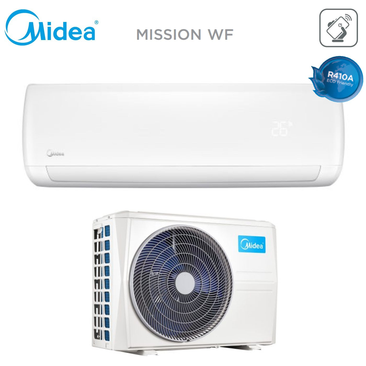 MIDEA INVERTER AIRCONDITIONER MISSION WF 35-serie 12.000 BTU klasse A+++ (Wi-Fi OPTIONEEL)