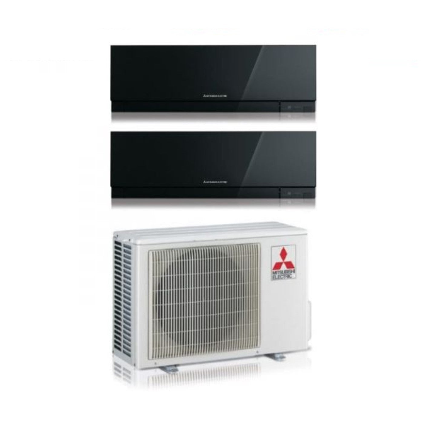 Mitsubishi Electric Dual Split Inverter Airconditioner KIRIGAMINE ZEN BLACK MSZ-EF 7+15 serie met MXZ-2F53VF R-32 Geïntegreerde Wi-Fi Zwarte kleur 7000+15000