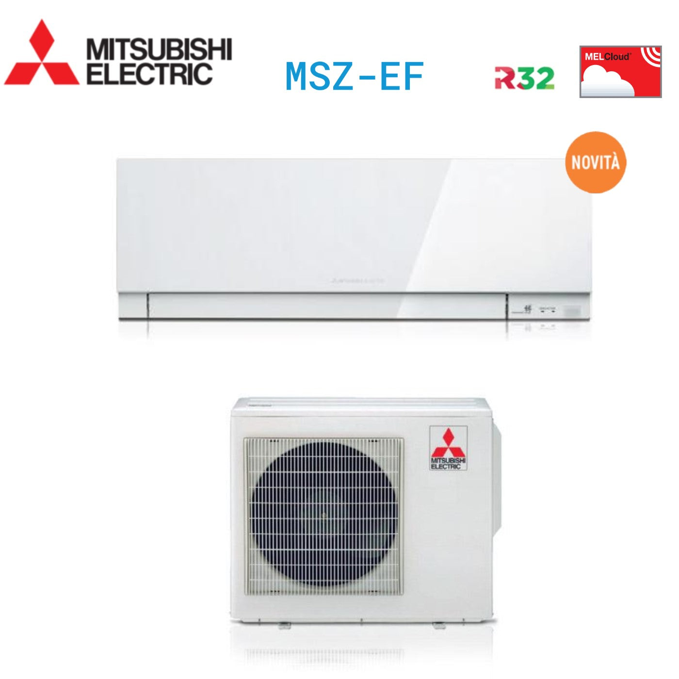 Mitsubishi Elektrische Inverter Airconditioner Kirigamine ZEN R-32 Wit 15000 btu MSZ-EF42VGW Wit A++ - NIEUW