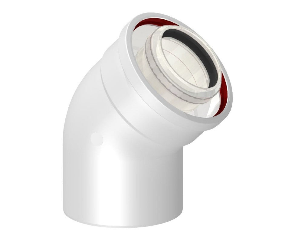 CURVE 45 BEHUIZING M/V DN60/100 PAC