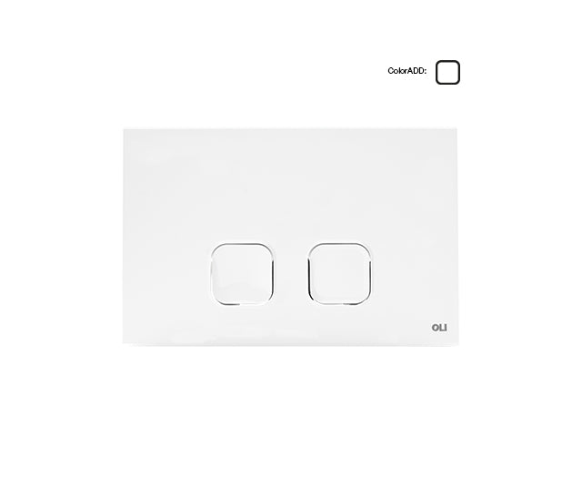 OLI 74 Eenvoudige bedieningsplaat Dubbele knop voor witte spoelbak