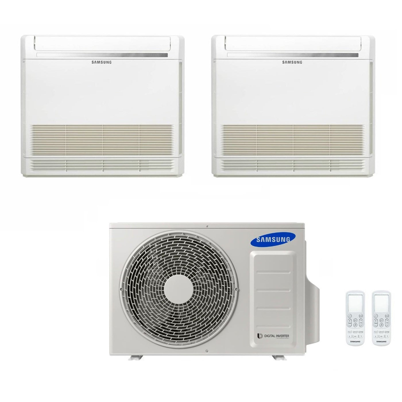 Samsung Dual Split Inverter Airconditioner Console 12+12 met AJ050TXJ2KG/EU R-32 12000+12000 inclusief afstandsbediening - Nieuw