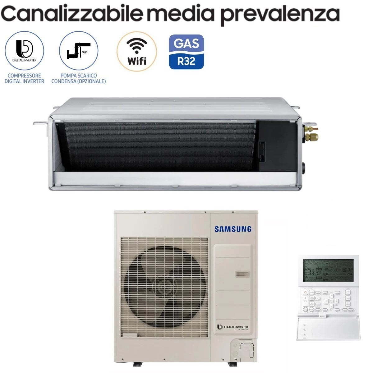 Airconditioner Samsung Inverter Kanaliseerbaar Kanaliseerbaar Medium Prevalentie 36000 Btu AC100RNMDKG/EU Monofase R-32 Klasse A+/A+ Inclusief draadbediening - Nieuws