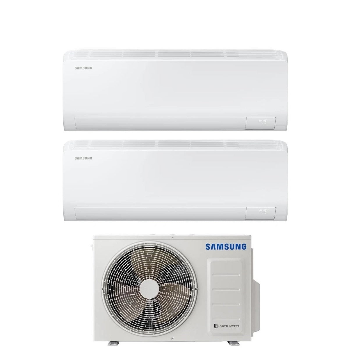 Dual Split Airconditioner Samsung CEBU S2 12+12 met AJ050TXJ2KG R-32 Wi-Fi Geïntegreerd