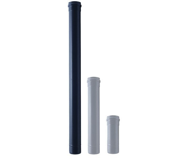 x1 Bespaar Rookkanaal Lengte 50 cm Diameter 10 cm Dikte 0,7 mm Materiaal Staal Porselein Geëmailleerd