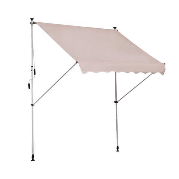 EASYCOMFORT 2x1,5 m Buitenrolluifel met slinger en verstelbare hoek, beige