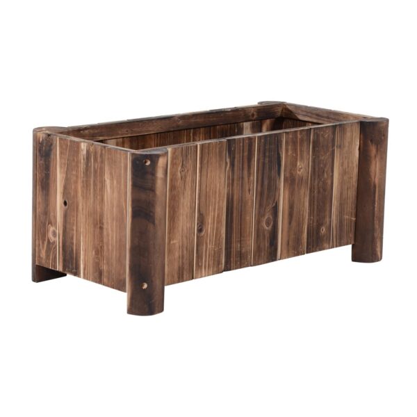 EASYCOMFORT Rechthoekige plantenbak voor planten in hout, 70x35x30cm