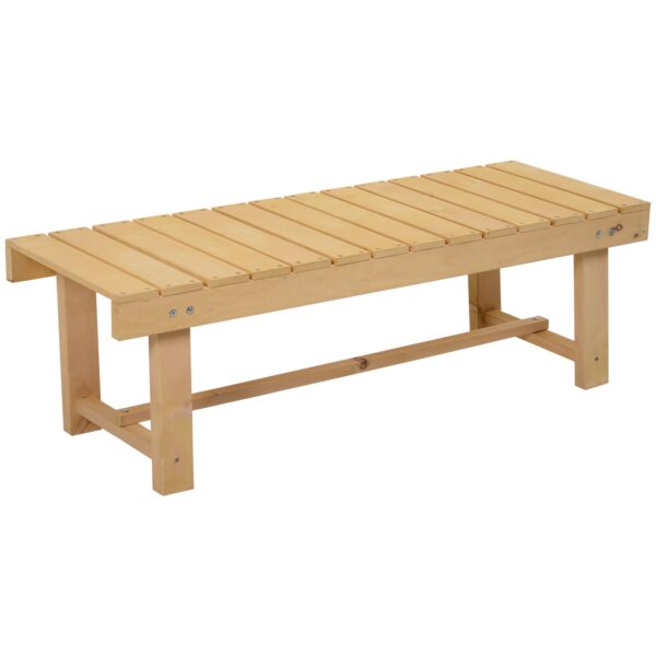 EASYCOMFORT waterdichte Buitenbank met 2 Zitplaatsen in Hout 110x38x35cm