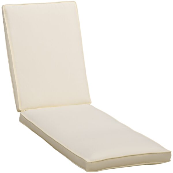 EASYCOMFORT Ligbedkussen met afneembare polyester schoffels, 188x53x8cm, crèmewit