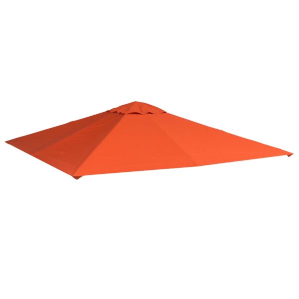 EASYCOMFORT Vervangend dak voor prieel 3x3m van waterdicht anti-uv polyester, oranje