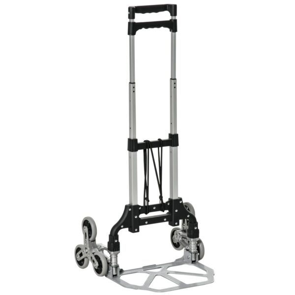 EASYCOMFORT Opvouwbare aluminium bagagewagen met 6 wielen voor trappen. Draagvermogen 70kg.