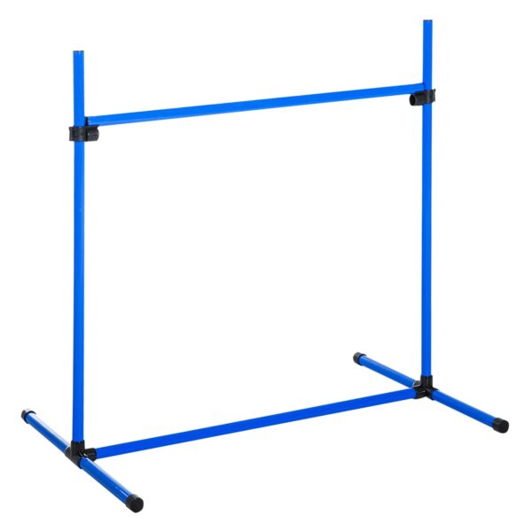 EASYCOMFORT Set van 4 Agility Obstakels voor Hondentraining met Verstelbare Hoogte, Inclusief Draagtas, 99x65x94cm, Blauw