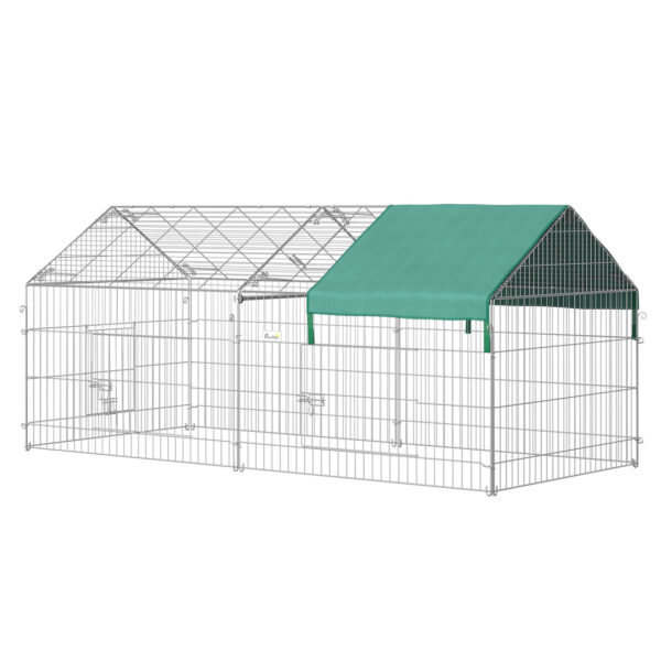 EASYCOMFORT Dierenverblijf met stalen deksel en deuren, 220x103x103cm