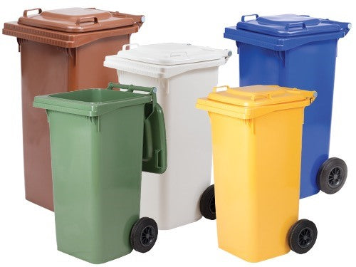 BIDONI QUADRI C/RUOTE LT.120 MARRONI