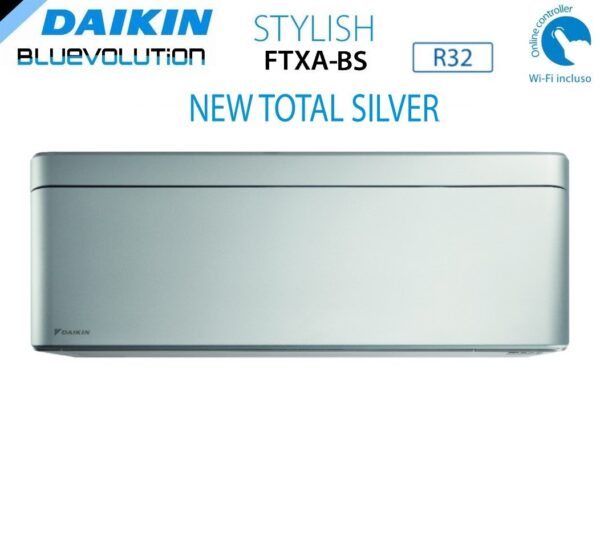 immagine-1-area-occasioni-unita-interna-a-parete-daikin-bluevolution-serie-stylish-total-silver-9000-btu-ftxa25bs-r-32-wi-fi-integrato-colore-grigio-argento