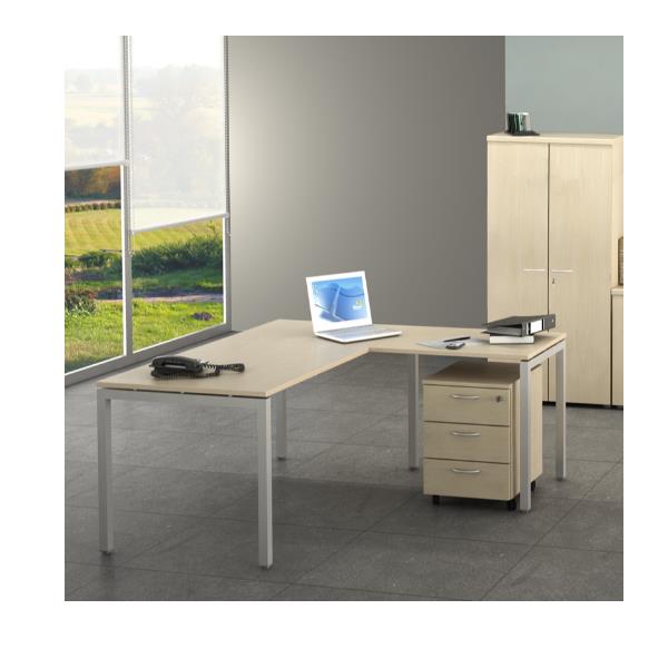 SCRIVANIA-GAMBA MET.120X80 FAGGIO