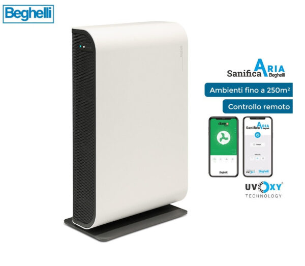KOOPJESGEBIED - luchtreiniger/ontsmettingsmiddel Beghelli SanificaAria 200 connect wifi ontsmet de lucht
