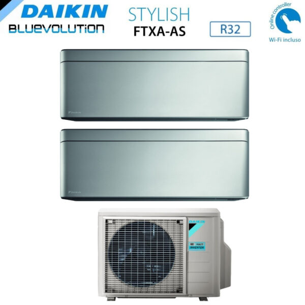 immagine-1-daikin-climatizzatore-condizionatore-daikin-bluevolution-dual-split-inverter-serie-stylish-silver-99-con-2mxm40m-r-32-wi-fi-integrato-90009000-colore-grigio-ean-80596570082