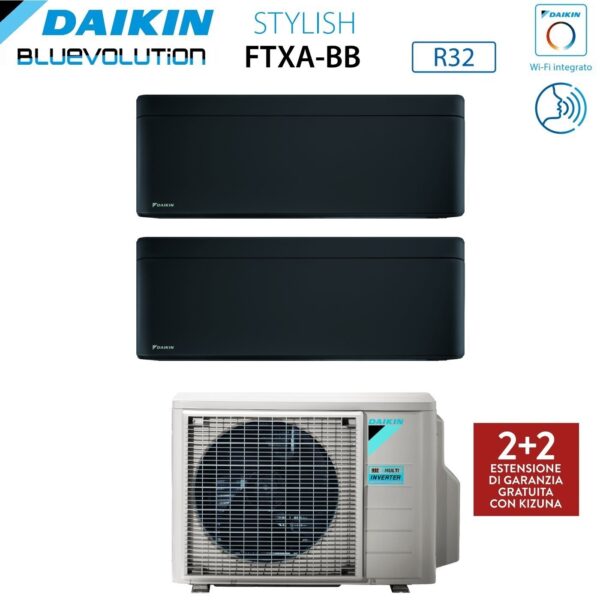 immagine-1-daikin-climatizzatore-condizionatore-daikin-bluevolution-dual-split-inverter-serie-stylish-total-black-918-con-2mxm50a-r-32-wi-fi-integrato-900018000-colore-nero-garanzia-i
