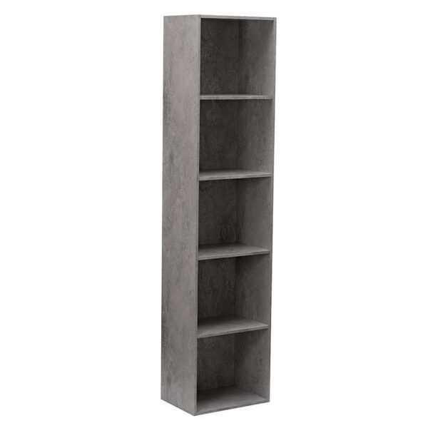 immagine-1-divina-home-libreria-in-legno-5-ripiani-scaffale-cemento-l-40-x-h-29-x-h-172-cm-ean-8056157800125-jpg