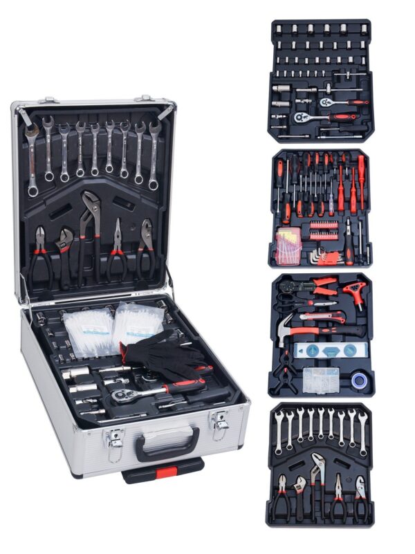Easy Tools Set Trolley Tas Gereedschap met Deurgereedschap 826pz Aluminium Gereedschap